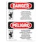 Signmission Safety Sign, OSHA Danger, 5" Height, Do Not Use Take Down Scaffolding Bilingual Spanish OS-DS-D-35-VS-1652 - alternate 1